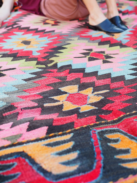 Multicolored Turkish Kilim