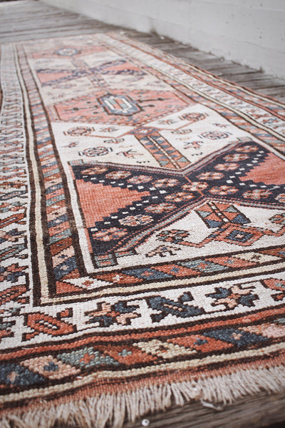Antique Kurdish Kazak Runner