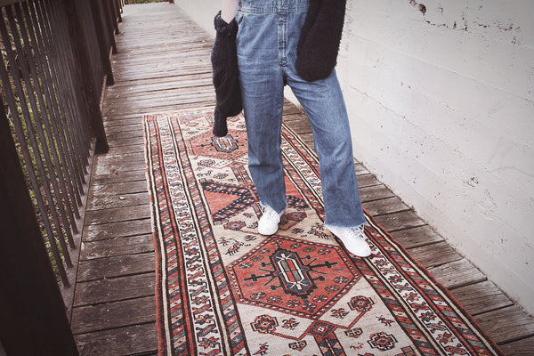 Antique Kurdish Kazak Runner